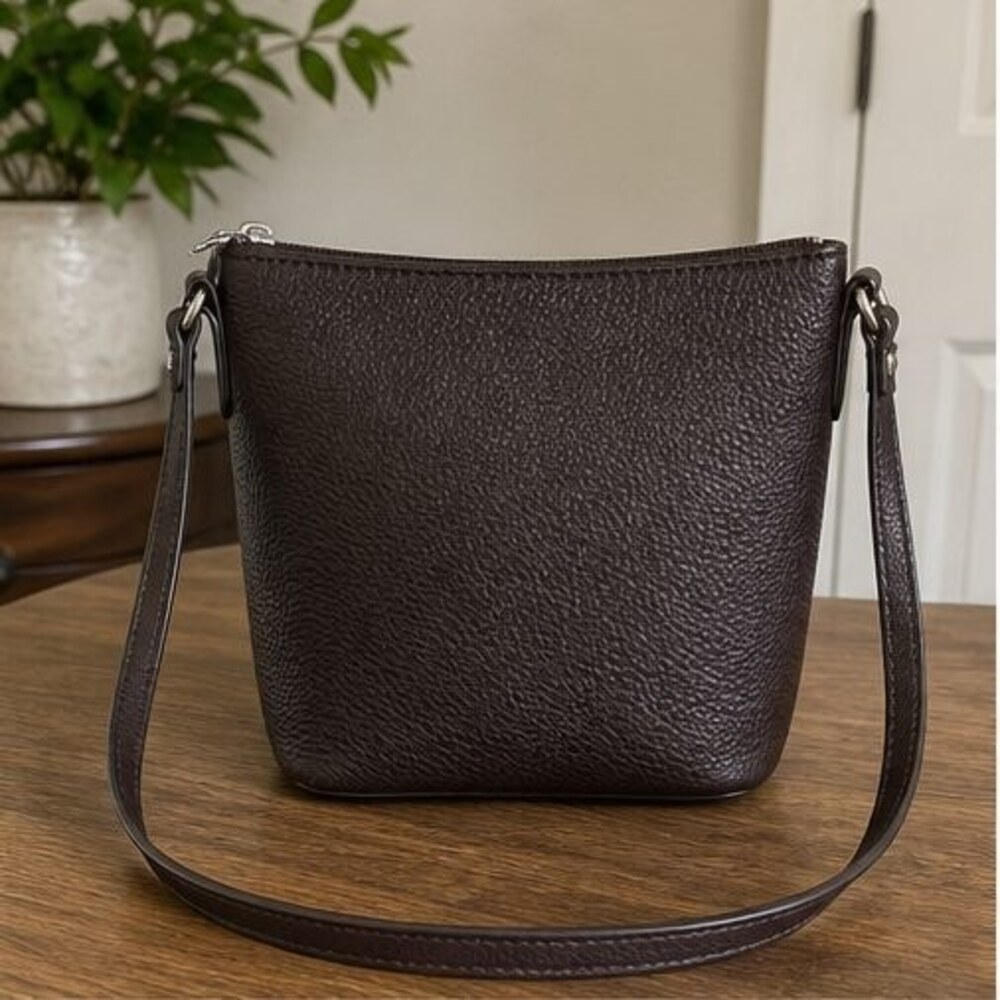 Gray Quilted Crossbody Bag